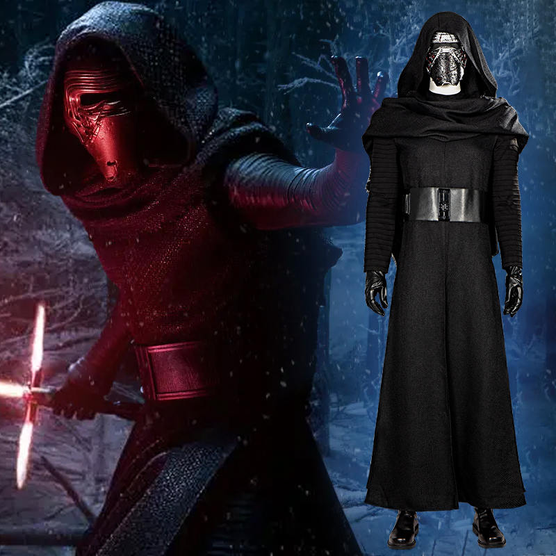 Kylo Ren Cosplay Costume Star Wars The Force Awakens Halloween Theme Party Outfits Takerlama