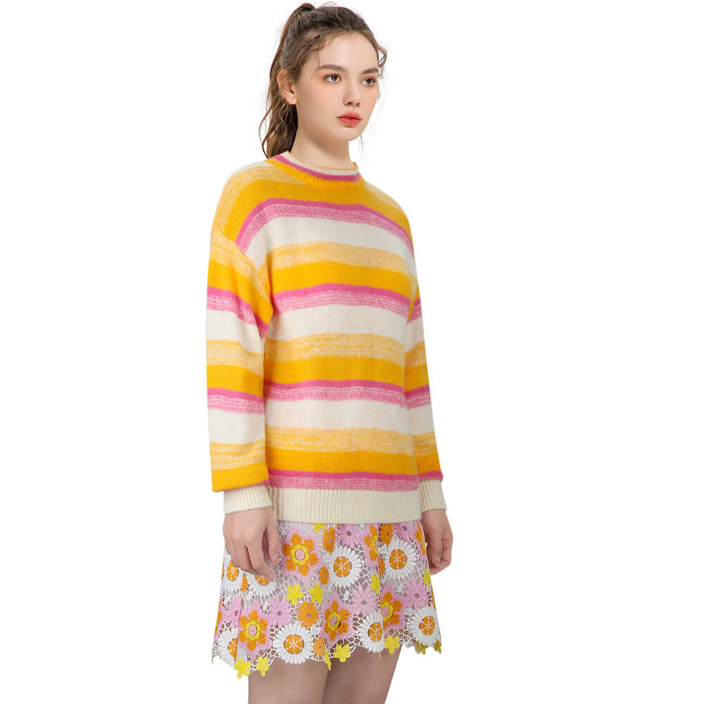 Enid Sinclair Cosplay Costume Wednesday 2022 Pink Ombre Sweater With Mini Dress Addams Family Takerlama