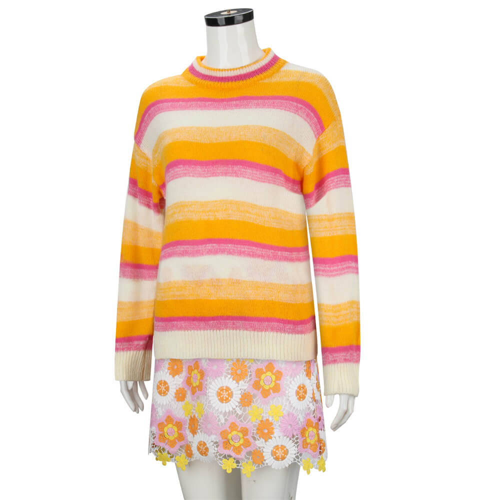 Enid Sinclair Cosplay Costume Wednesday 2022 Pink Ombre Sweater With Mini Dress Addams Family Takerlama
