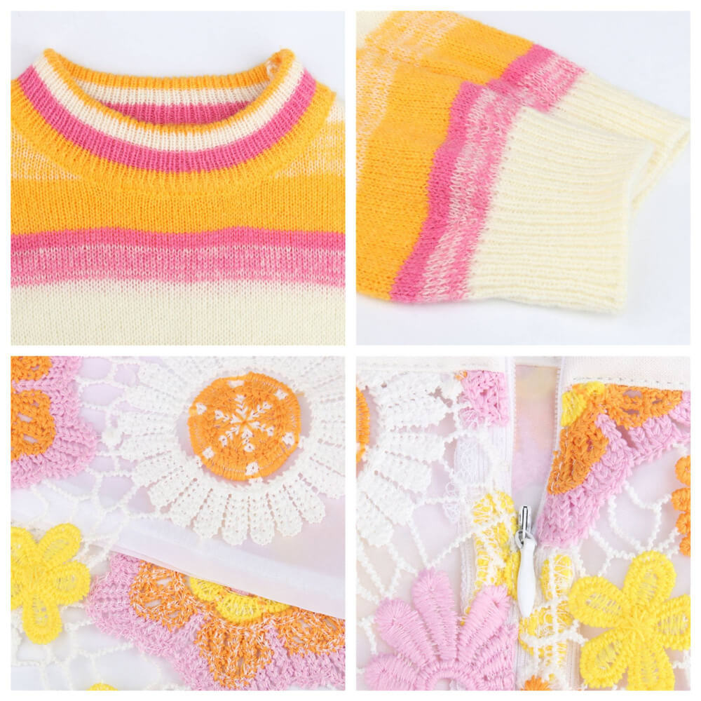 Women Enid Sinclair Cosplay Costume Pink Ombre Sweater With Mini Dress In Stock-Takerlama