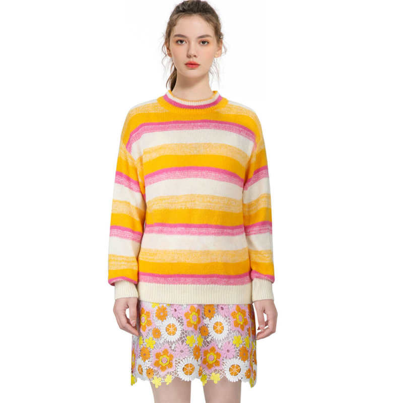 Women Enid Sinclair Cosplay Costume Pink Ombre Sweater With Mini Dress In Stock-Takerlama