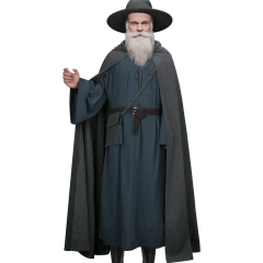 Gandalf Wizard Cosplay Costume The Hobbit The Lord of the Rings Men's Halloween Party Outfits S M L XL In Stock Takerlama