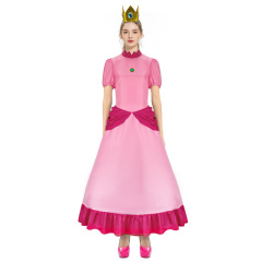Super Mario Princess Peach Cosplay Costume Adult Takerlama