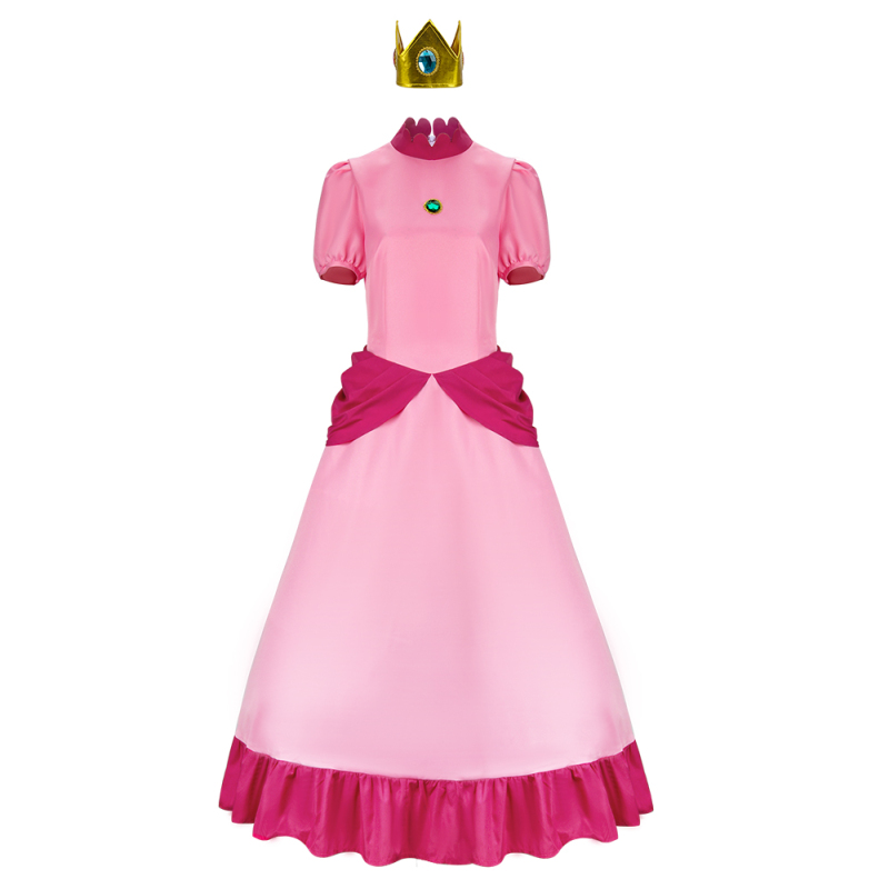 Super Mario Princess Peach Cosplay Costume Adult In Stock Takerlama