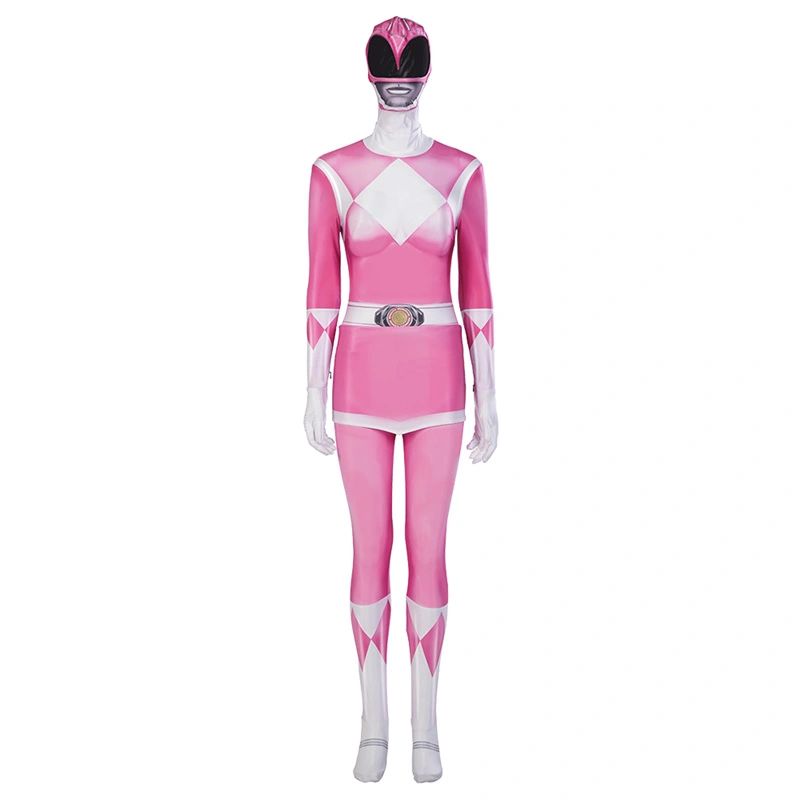Mighty Morphin Power Rangers Pink Ranger Cosplay Costume Superhero Jumpsuit