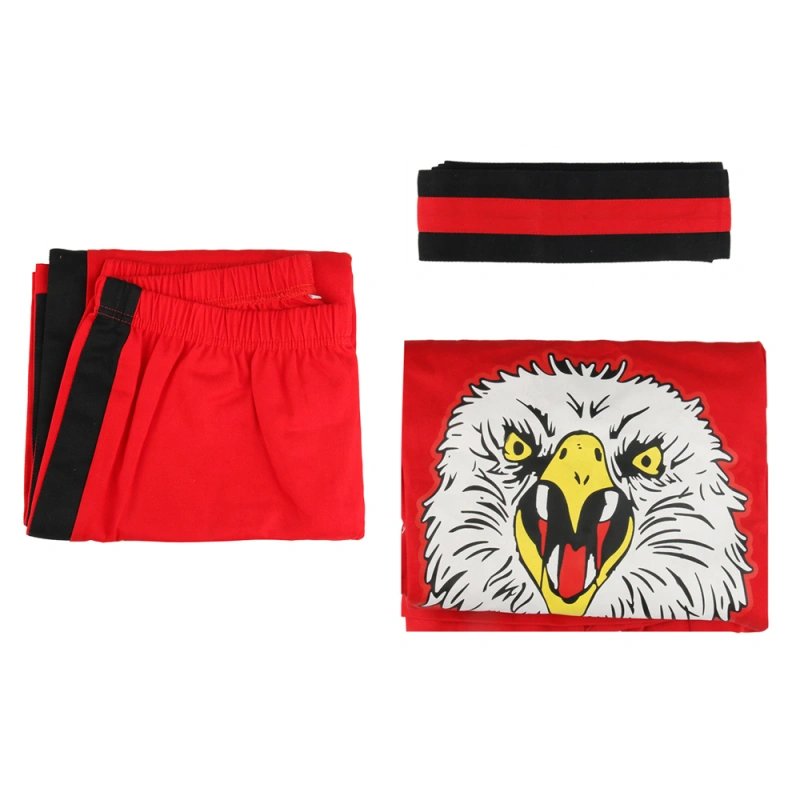 Cobra Kai Eagle Fang Karate Devon Lee Gi Cosplay Costume Red In Stock Takerlama