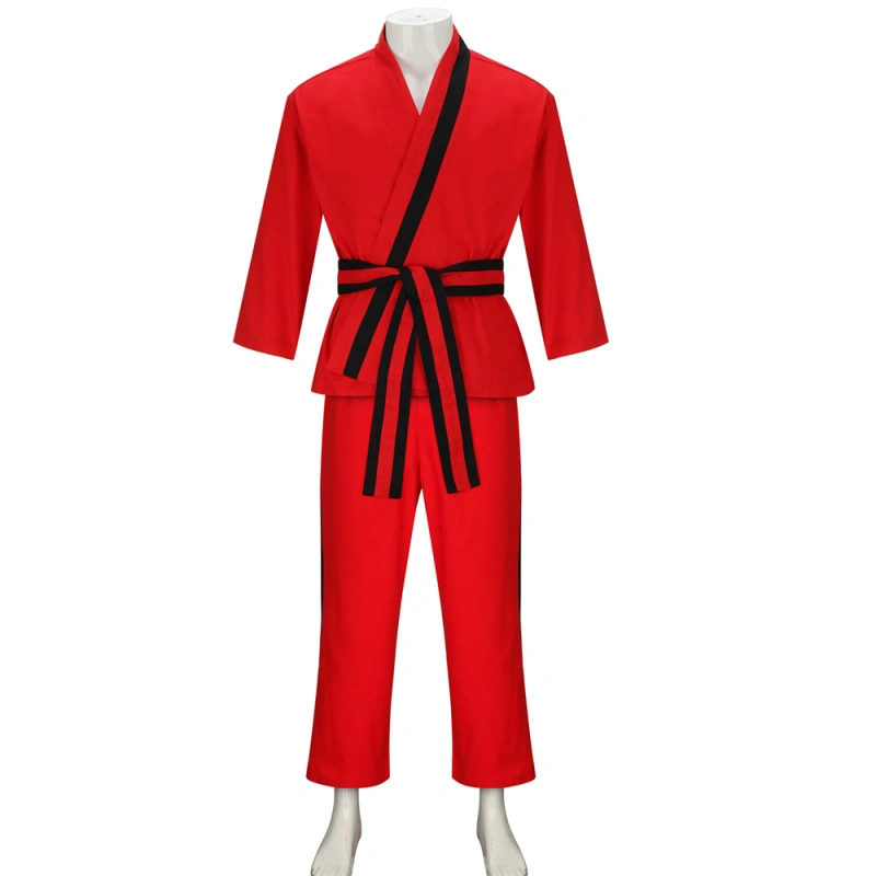 Cobra Kai Eagle Fang Karate Devon Lee Gi Cosplay Costume Red In Stock Takerlama