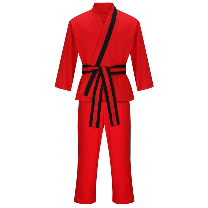 Cobra Kai Eagle Fang Karate Devon Lee Gi Cosplay Costume Red In Stock Takerlama