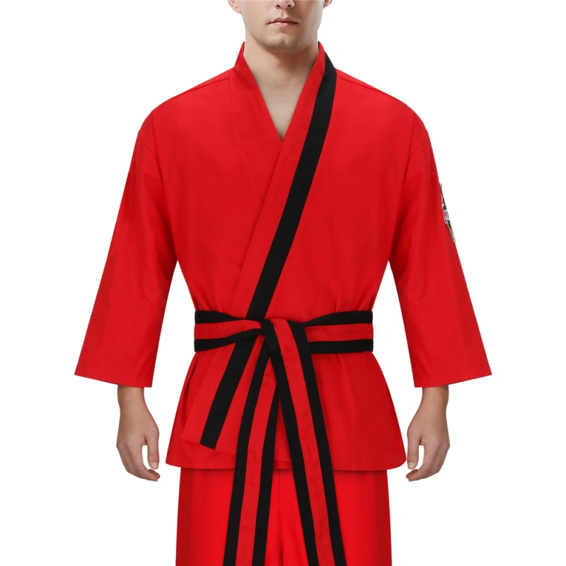 Cobra Kai Eagle Fang Karate Devon Lee Gi Cosplay Costume Red In Stock Takerlama