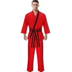 Cobra Kai Eagle Fang Karate Devon Lee Gi Cosplay Costume Red In Stock Takerlama