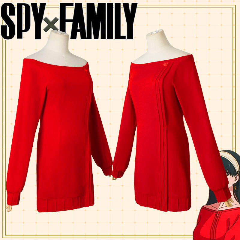 SPY×FAMILY Cosplay Yor Forger Red Party Dress