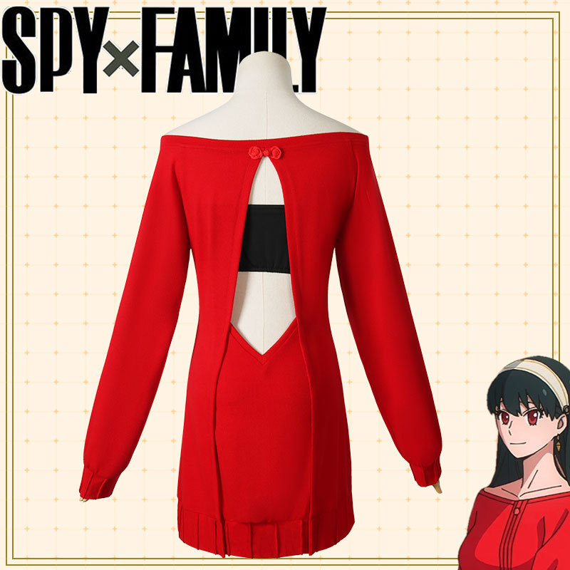 SPY×FAMILY Cosplay Yor Forger Red Party Dress