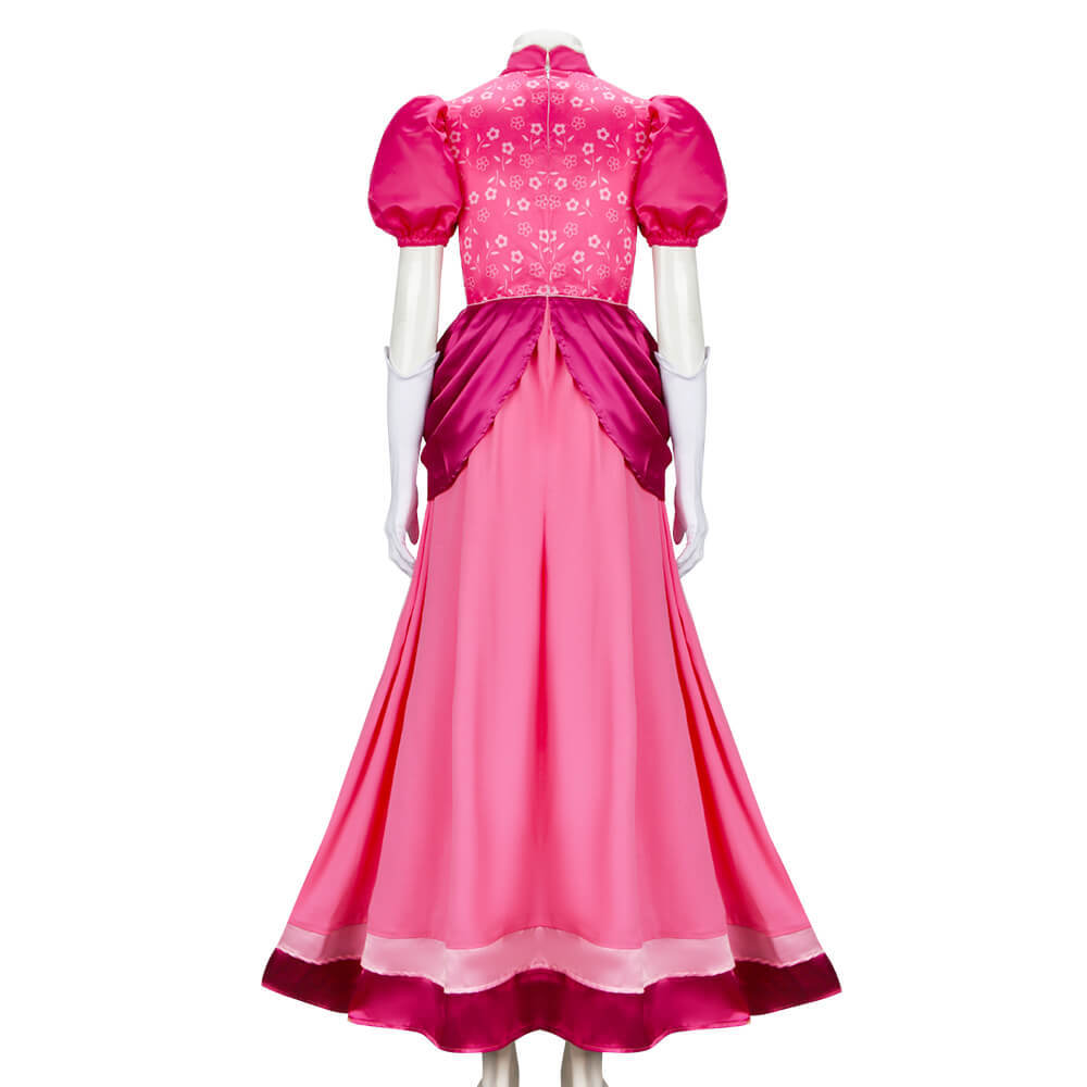 Deluxe Women Super Mario Princess Peach Cosplay Costume In Stock Takerlama