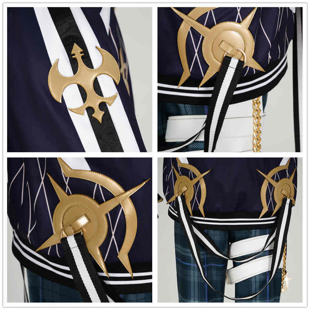 Doppio Dropscythe Cosplay Costume Virtual YouTuber NIJISANJI XSOLEIL Outfits