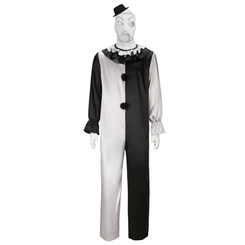 Terrifier Halloween Costume Art the Clown Cosplay Outfits the Killer Clown Jumpsuit In Stock-Takerlama
