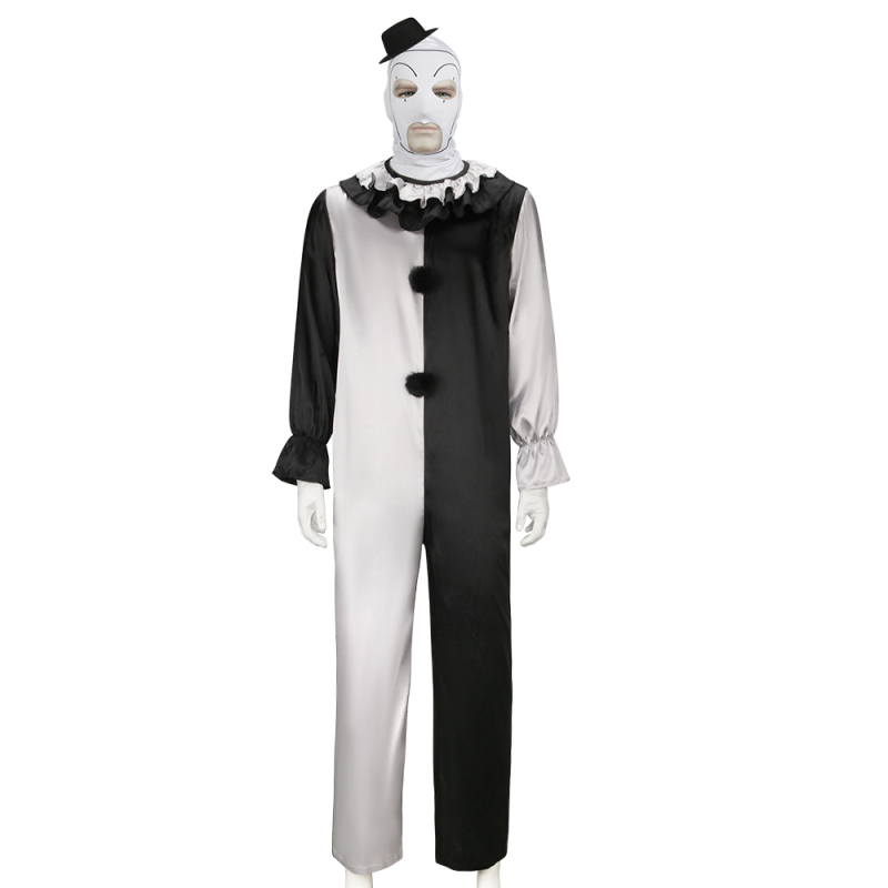 Terrifier Halloween Costume Art the Clown Cosplay Outfits the Killer Clown Jumpsuit In Stock-Takerlama