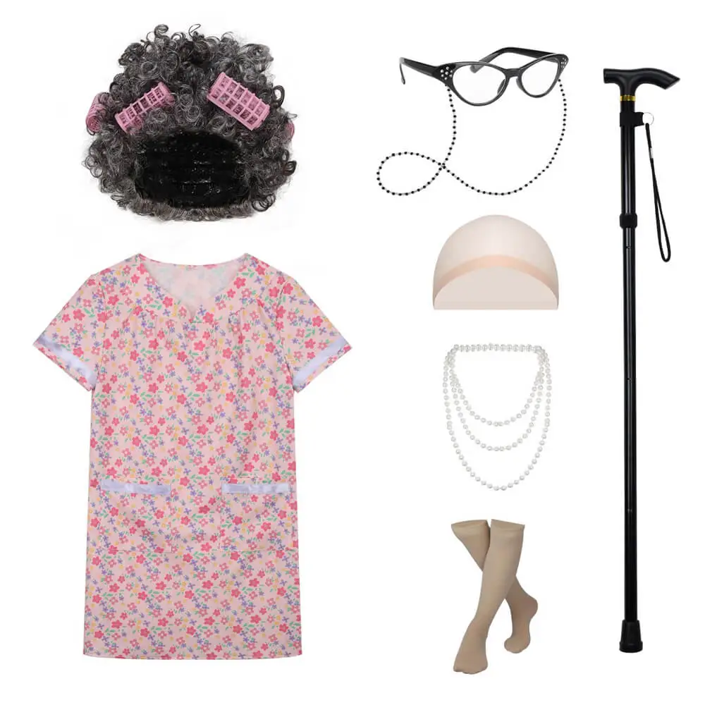 chinese dress ladies Amazon.com: EBYTOP 100 Days of School Costume for Kids 100th Day Halloween Old  Lady Costume Dress up Granny Wig Grandma Glasses Cane,1-WH 4-6 Years :  Clothing, Shoes & Jewelry