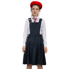 Women Hortensia Roald Dahl's Outfits Matilda the Musical Red-Beret Cosplay Costume XL XXL In Stock