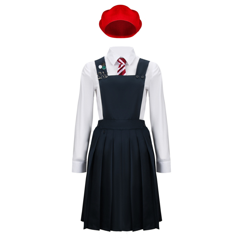 Women Hortensia Roald Dahl's Outfits Matilda the Musical Red-Beret Cosplay Costume