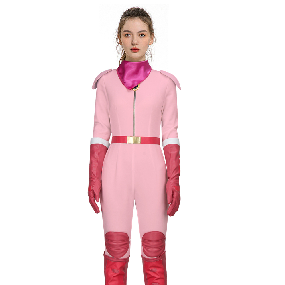 Princess Peach Jumpsuit The Super Mario Bros. Movie Princess Pink Cosplay Costume BikeSuit Racing Outfits (Ready To Ship) Takerlama