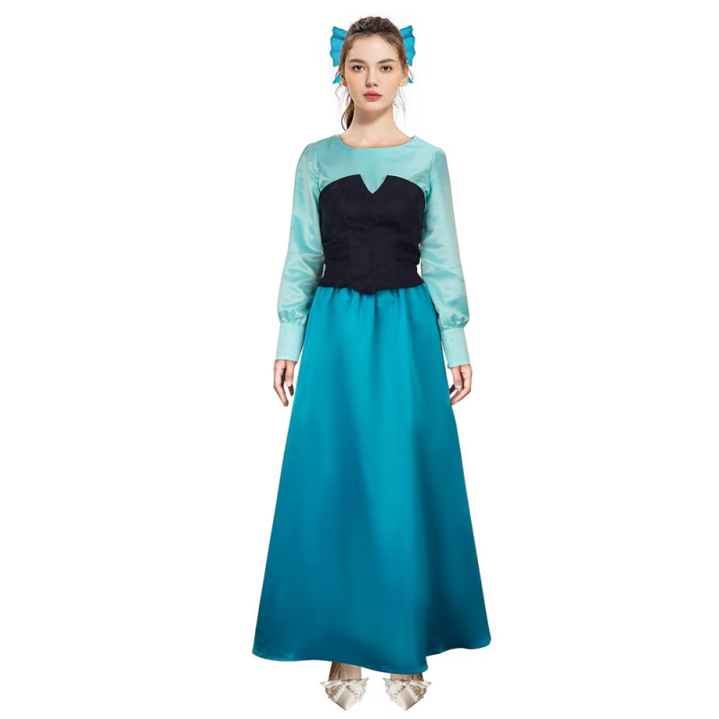 Takerlama The Little Mermaid Dress Ariel Princess Blue Seamaid Cospaly Costume In Stock