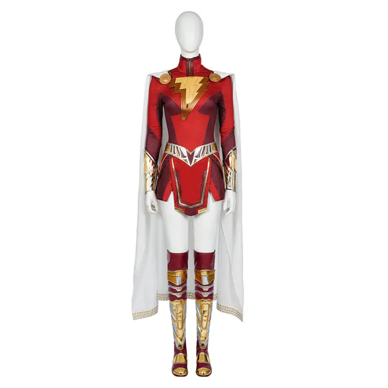 Deluxe Shazam Mary Bromfield Costume Cosplay Fury of the Gods Superheroe Lady Shazam Halloween Outfits