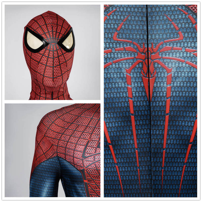 The Amazing Spider-Man Peter Parker Cosplay Costume Jumpsuit Mask L XL 2XL In Stock