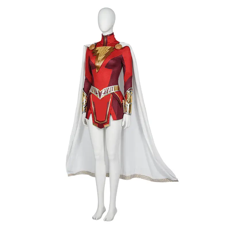 Deluxe Shazam Mary Bromfield Costume Cosplay Fury of the Gods Superheroe Lady Shazam Halloween Outfits