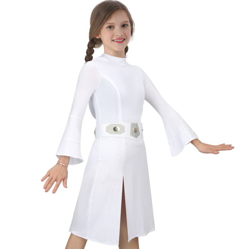 Princess Leia White Dress Star Wars A New Hope Cosplay Costume Adult Kids In Stock Takerlama