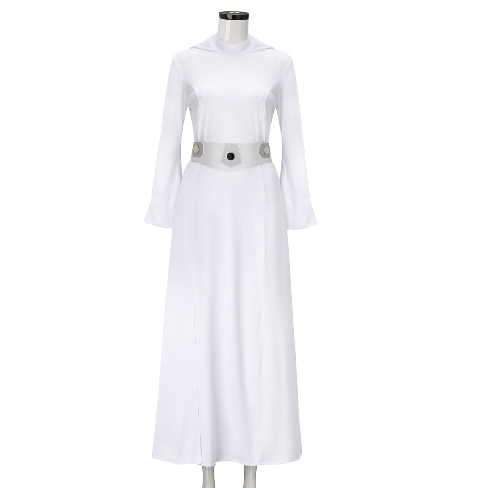 Princess Leia White Dress Star Wars A New Hope Cosplay Costume With Hood Adult In Stock Takerlama