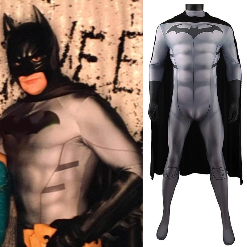 Batman Live Gray Costume Cosplay Adults Kids The Batman Movie Theater