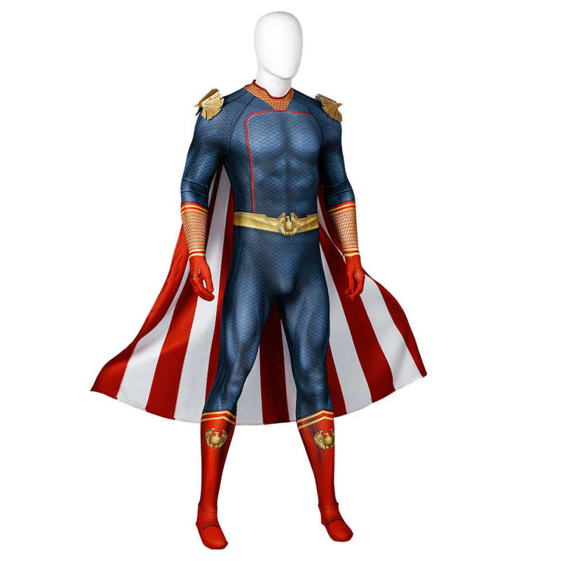 The Boys 3 Homelander Halloween Costume Superhero Jumpsuit S M 3XL In Stock