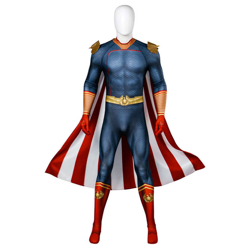 The Boys 3 Homelander Halloween Costume Superhero Jumpsuit S M 3XL In Stock