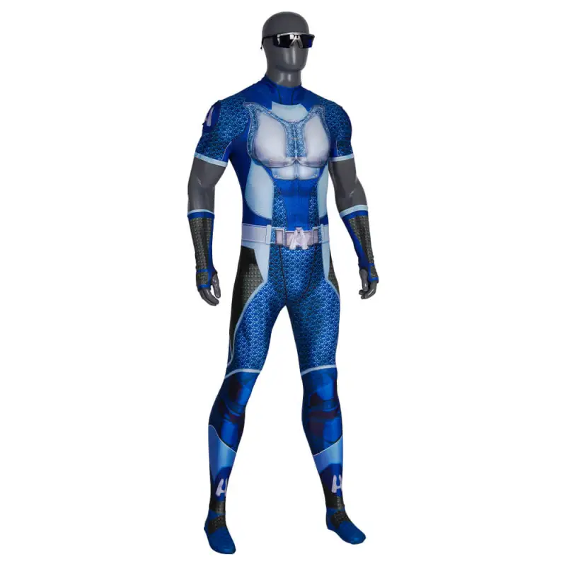 The A-Train Battle Suit TV Drama The Boys Cosplay Costume Blue Bodysuit Takerlama