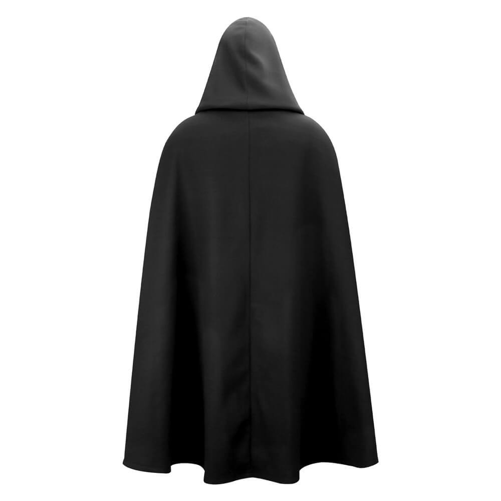 Black Hobbit Costume Renaissance Hooded Cape Witch Cloak Medieval Halloween Costume In Stock Takerlama