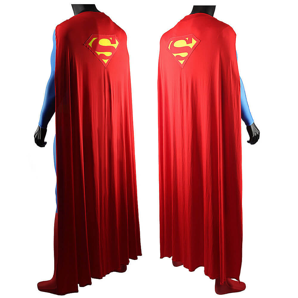 Superman 1978 Cosplay Costume Superhero Clark Kent  Jumpsuit Cloak