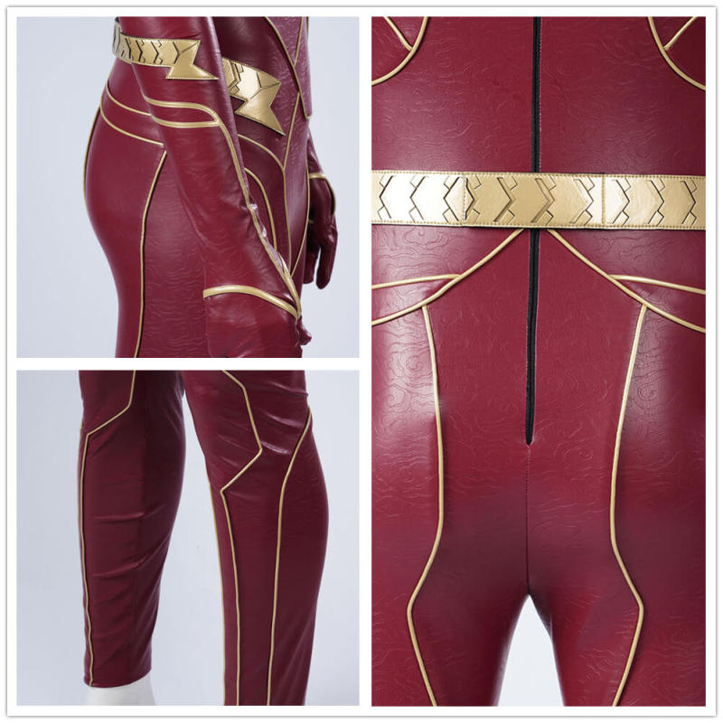 Deluxe The Flash Barry Allen Superhero Cosplay Costume Boots 2023 Movie Outfits (In Stock)