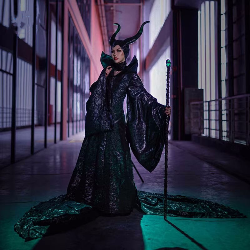 Disney Maleficent Costume Mistress Of Evil Black Witch Angelina Jolie ...