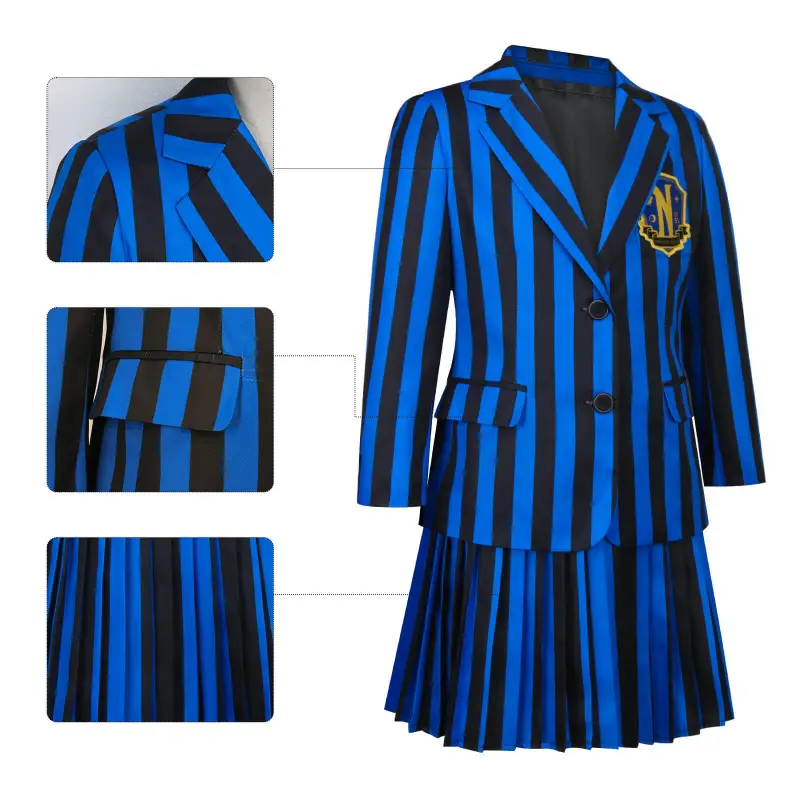 Child Addam Academy Blue Girl Cosplay Costume School Uniform In Stock Takerlama