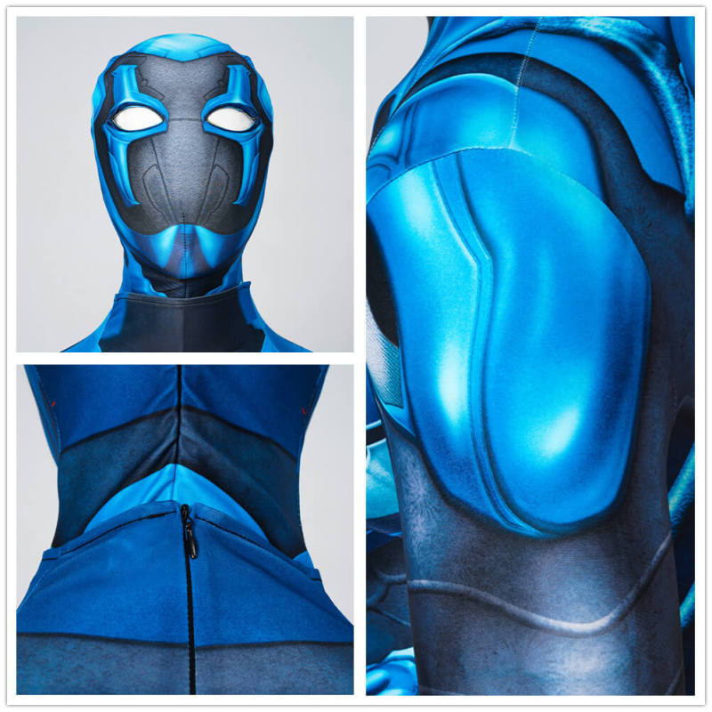 DC Film Blue Beetle Cosplay Costume Superhero Jaime Reyes Bodysuit