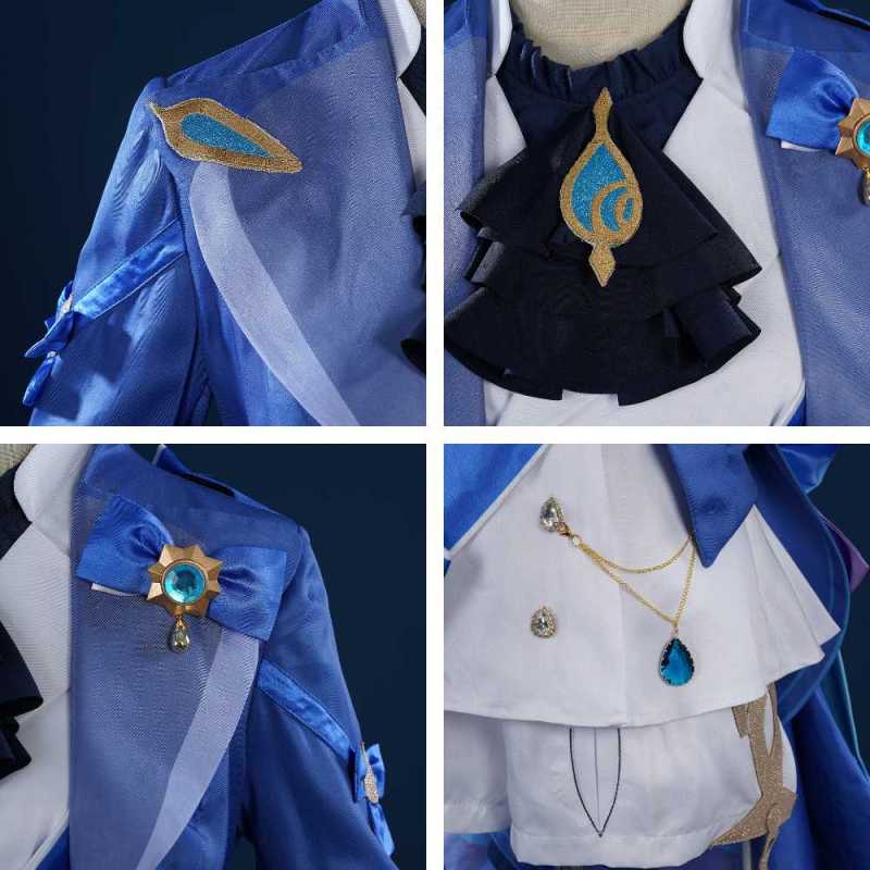 New Genshin Impact Focalors Cosplay Costume 2023 Game