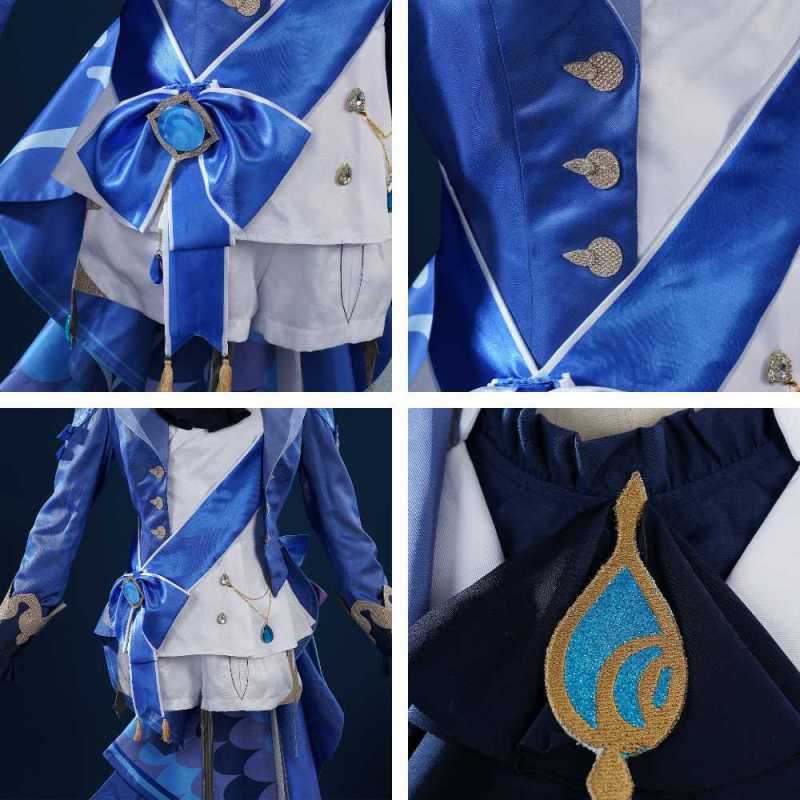 New Genshin Impact Focalors Cosplay Costume 2023 Game