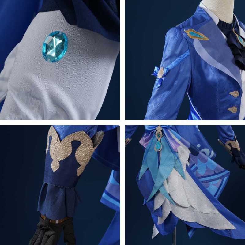 New Genshin Impact Focalors Cosplay Costume 2023 Game