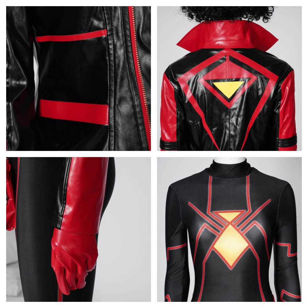 Spider-Woman Jessica Drew Cosplay Costume Spider-Man: Across the Spider-Verse Wig Boots Takerlama
