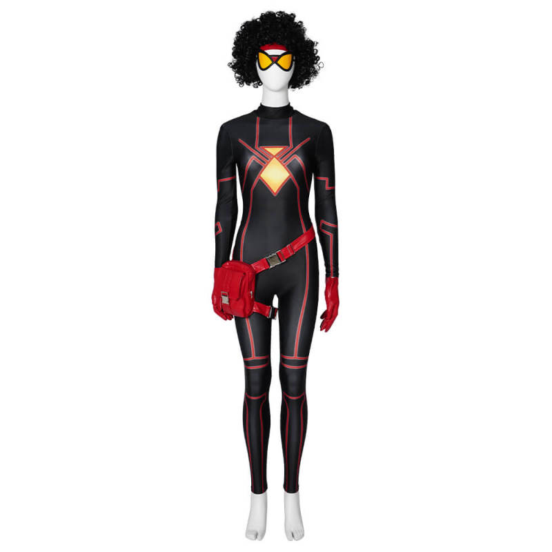 Spider-Woman Jessica Drew Cosplay Costume Spider-Man: Across the Spider-Verse Wig Boots Takerlama