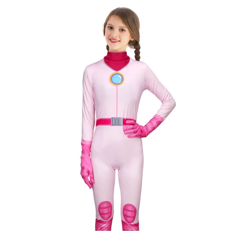 Kids Princess Peach Racing Outfit The Super Mario Bros. Movie Jumpsuit (Ready To Ship)