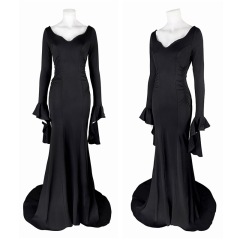 Wednesday Morticia Addams Black Party Dress The Addams Family Cosplay Costume