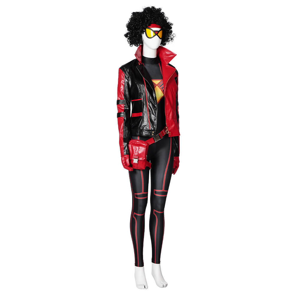 Spider-Woman Jessica Drew Cosplay Costume Spider-Man: Across the Spider-Verse Wig Boots Takerlama