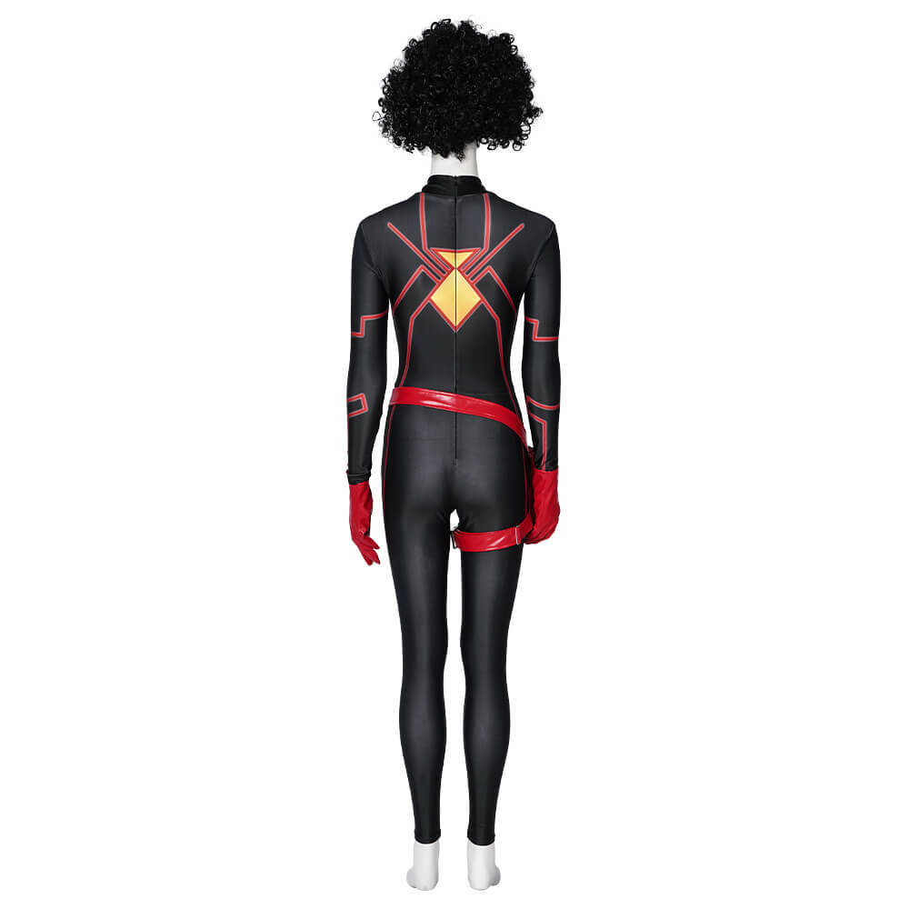 Spider-Woman Jessica Drew Cosplay Costume Spider-Man: Across the Spider-Verse Wig Boots Takerlama