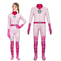 Kids Princess Peach Racing Outfit The Super Mario Bros. Movie Jumpsuit (Ready To Ship)